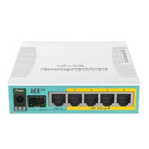 Maršrutizatorius 5 prievadų MikroTik hEX PoE RB960PGS