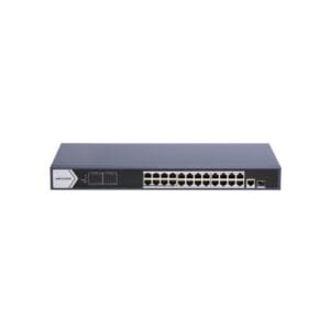 Hikvision 26 prievadų 24 PoE prievadų komutatorius DS-3E0526P-E(B)