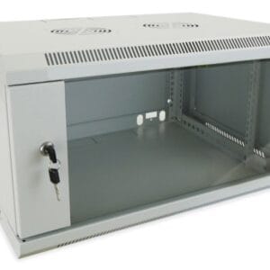Komutacinė spinta 19'' pakabinama 6U 600x600x368mm (pilka, surinkta, IP20) AWM2-6606