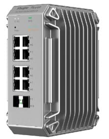 8 prievadų industrinis komutatorius Ruijie Reyee RG-NIS3100-8GT2SFP-HP (Valdomas, 8 x PoE+)
