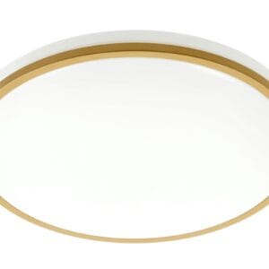 Šviestuvas lubinis apvalus auksinis TULA LED (24W, 1680lm, IP44, 4000K) GTV LD-TUL24W-NW-00