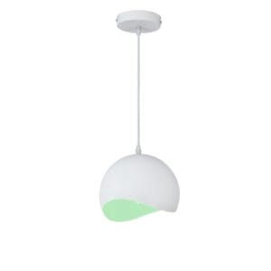 MAVIA lubinis LED šviestuvas (E27, 40 W, IP20, baltas, vidus žalias, apvalus) GTV OS-MAV-09-DEC