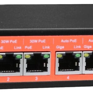 5 prievadų, 5 PoE komutatorius Wi-Tek WI-PS306GF-UPS